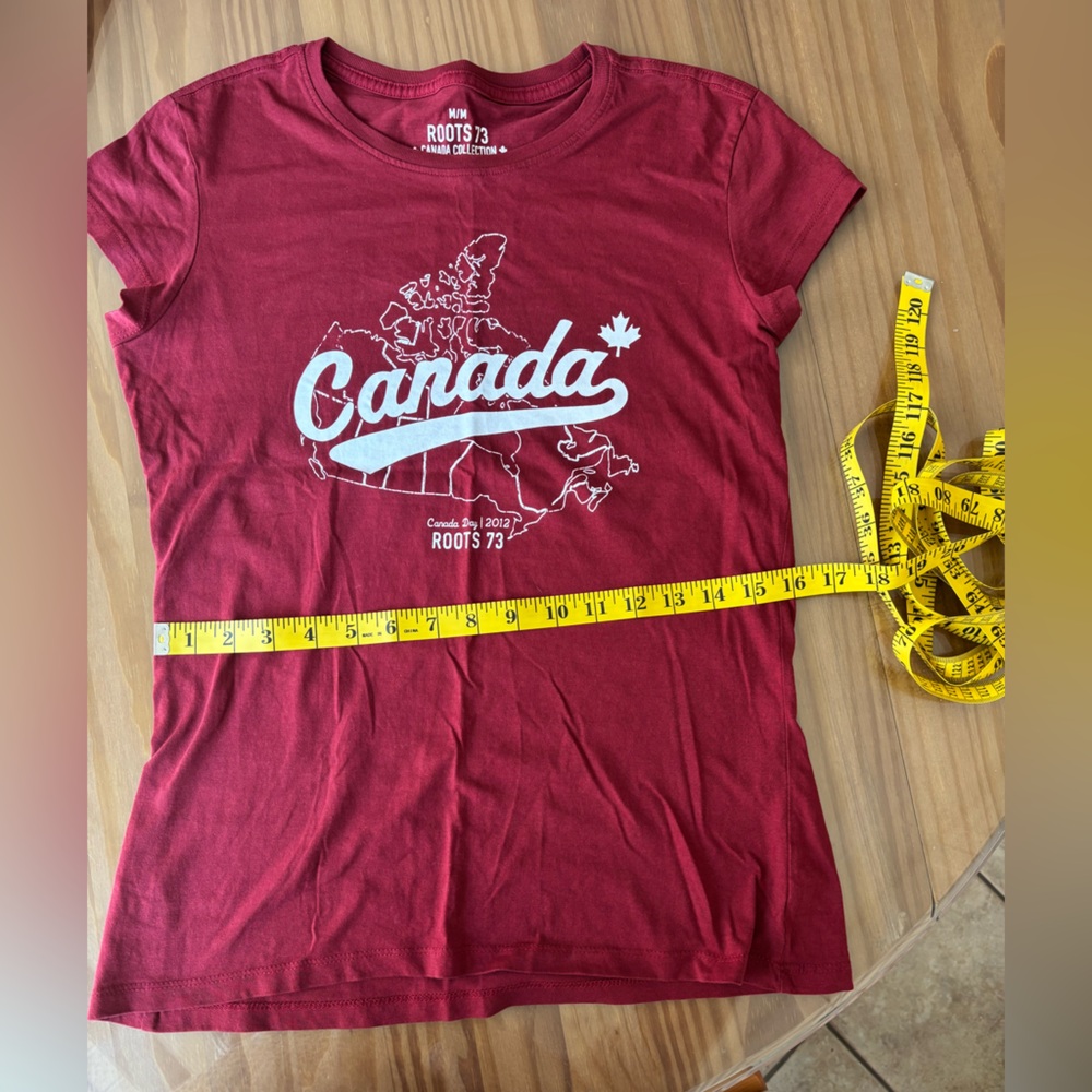 Women’s Roots Red Canada Map Tee - Picture 5 of 8